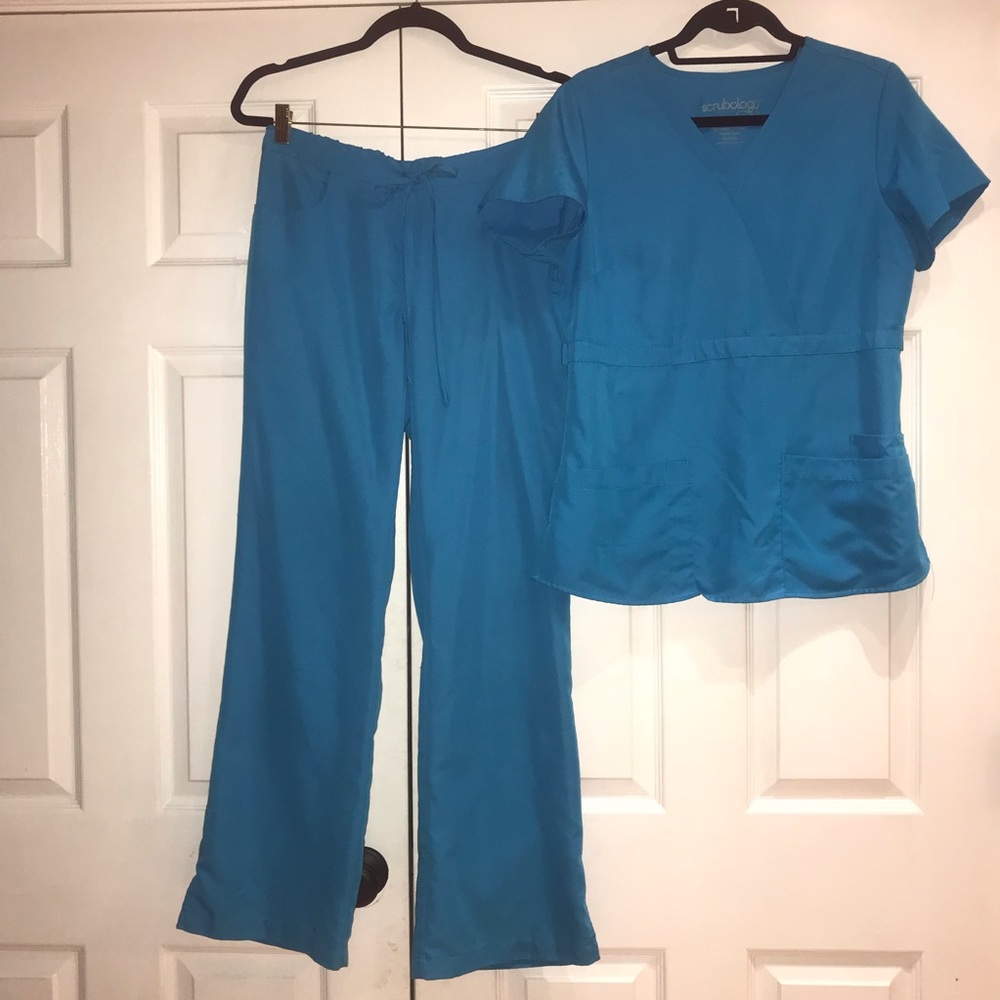 Scrubology ScrubSet,Top-M,Pant-SM,Color-Turquoise